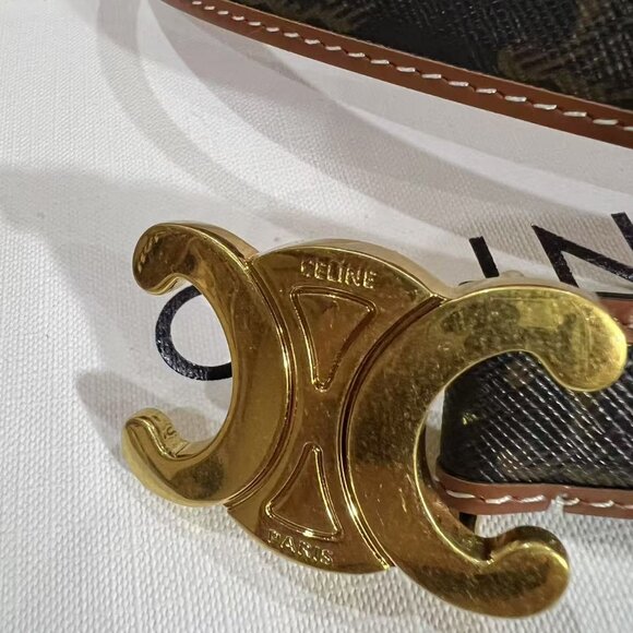 Celine Triomphe Canvas Belt 25mm - New with Box - Picture 9 of 9